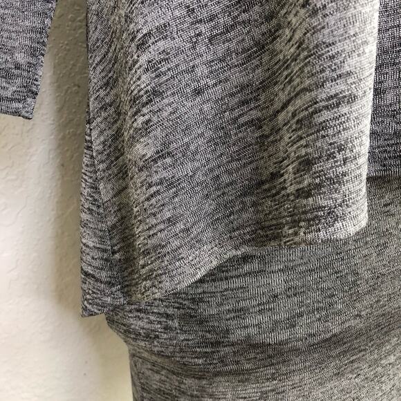 WHBM gray silver metallic v neck layered tunic top size Extra Small XS - Picture 5 of 16